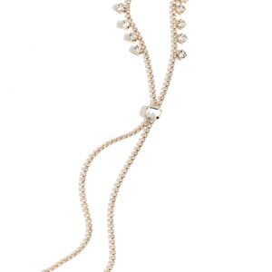 Elegant Gold Necklace with Crystal Accents